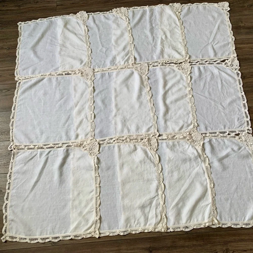 Vintage table cloths 18/18”